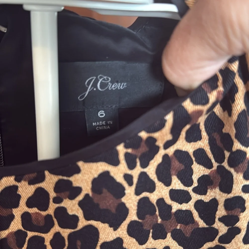 J Crew Leopard Print Sleeveless sheath Dress- worn one‎ time. 108 retail